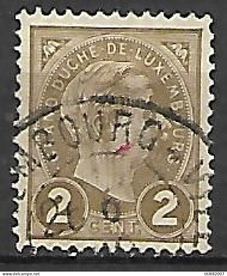 LUXEMBOURG      -     1895 .    Y&T N° 70 Oblitéré - 1895 Adolphe Right-hand Side