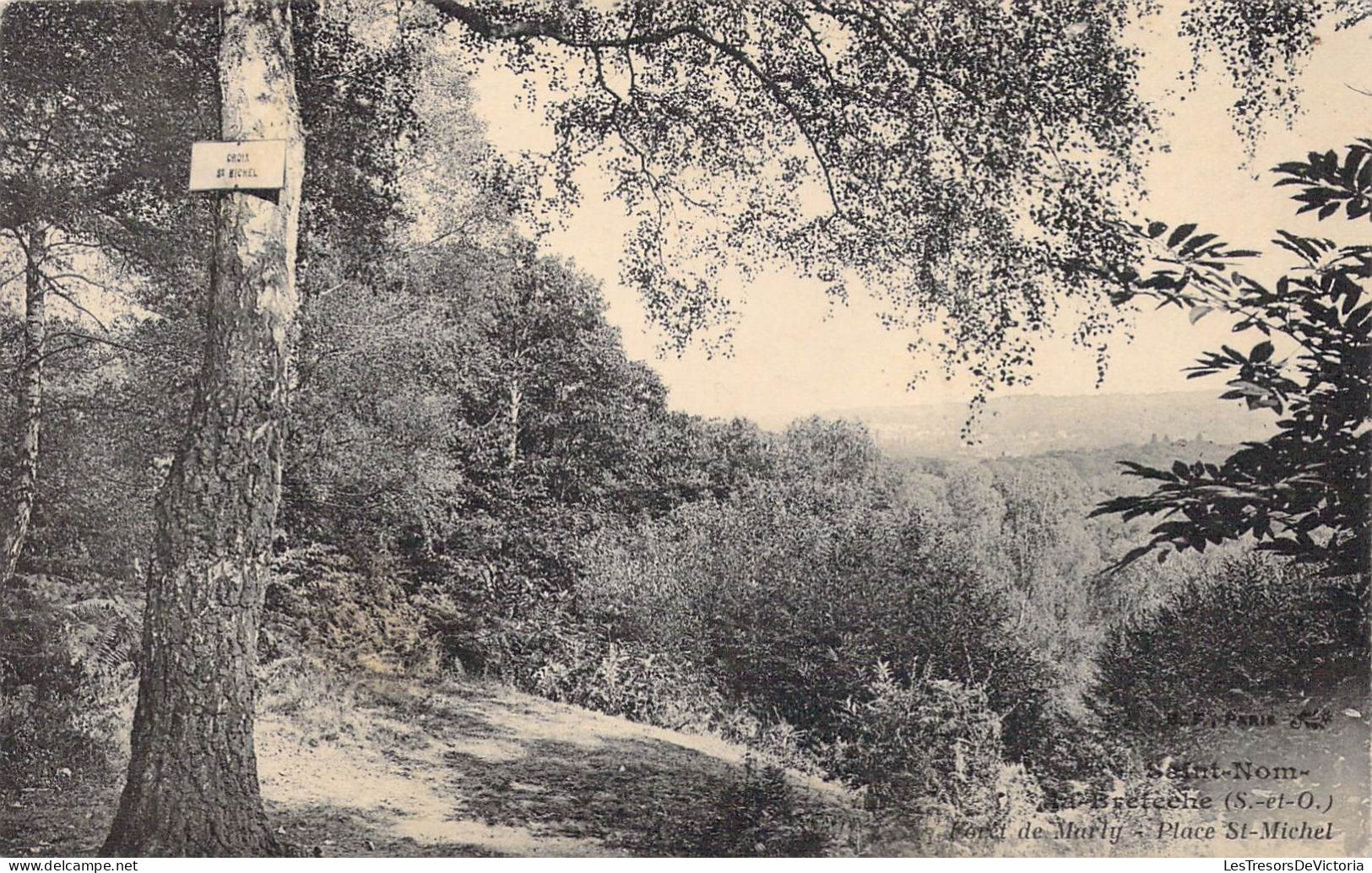 FRANCE - 78 - Saint-Nom-La-Bretèche - Forêt De Marly - Place St-Michel - Carte Postale Ancienne - St. Nom La Breteche