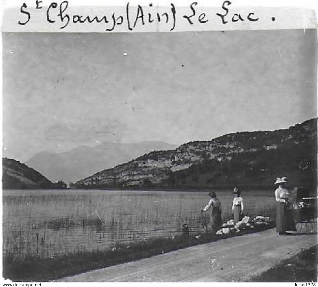 01 / AIN /   SAINT CHAMP / LE LAC / DEBUT 20 EME / PLAQUE DE VERRE PHOTO STEREO / - Plaques De Verre