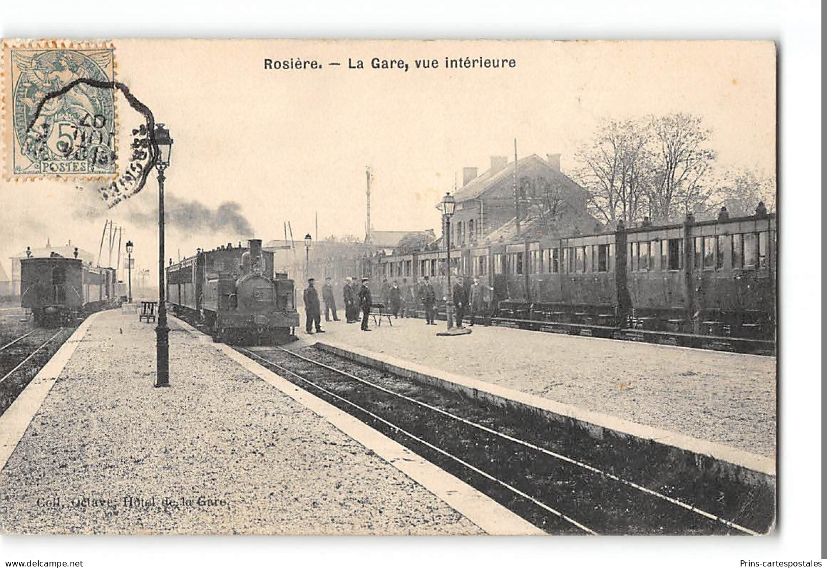 CPA 80 Rosière La Gare Et Le Train Tramway - Rosieres En Santerre