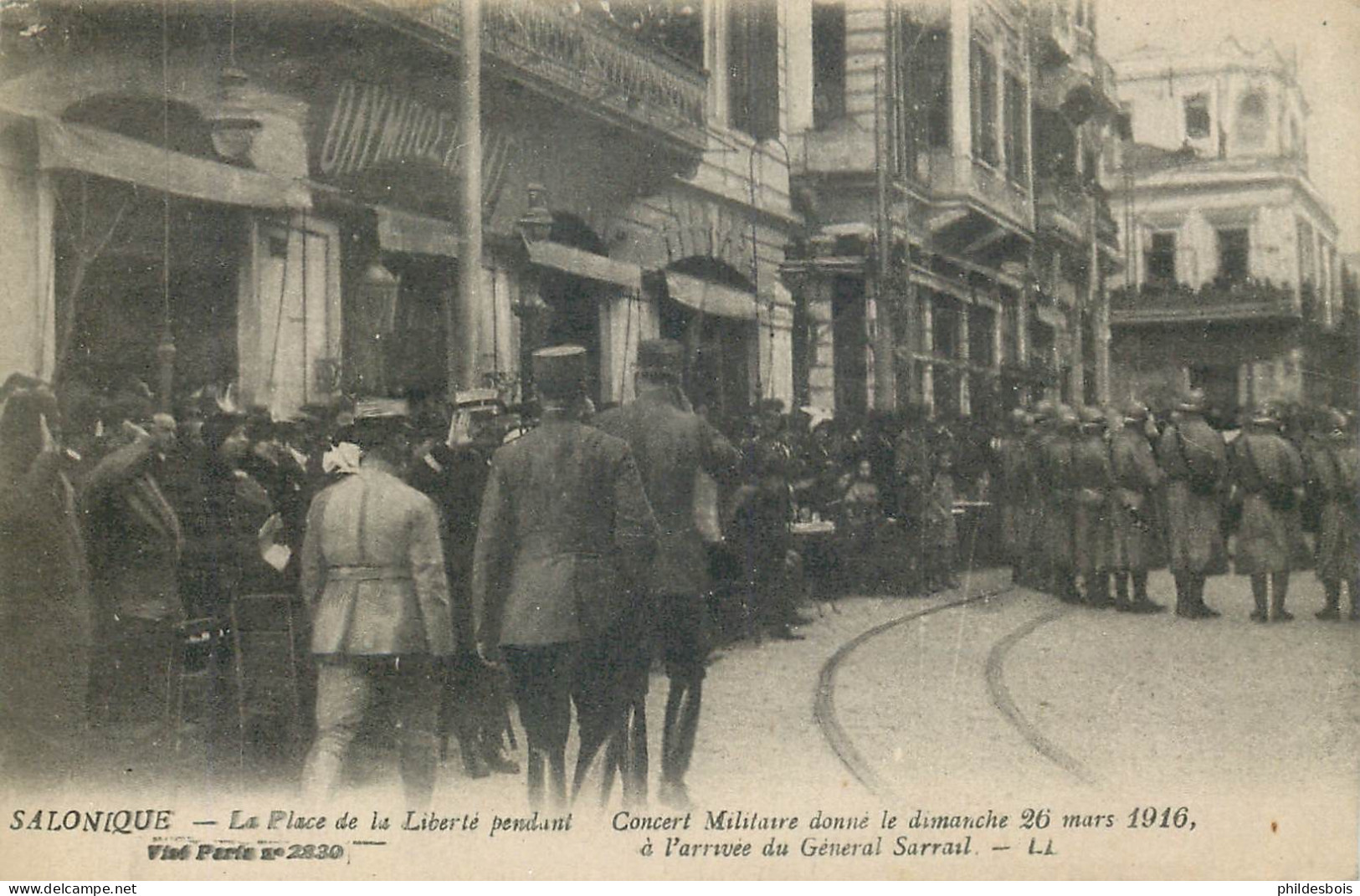 GRECE  SALONIQUE   Place De La Liberté Pendant Un Concert Militaire Mars 1916 - Grecia