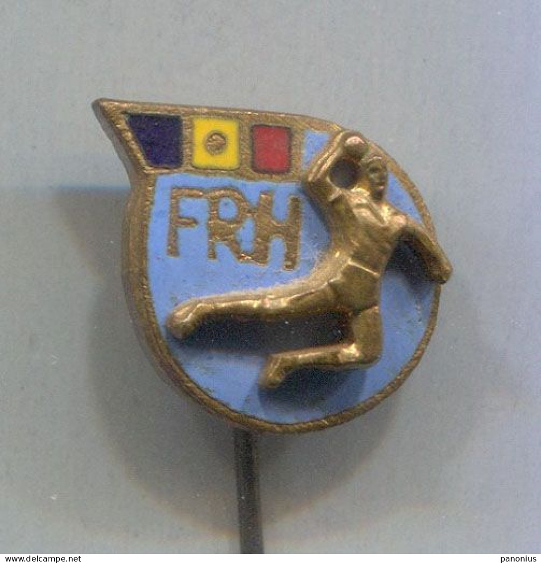 Handball Balonmano - Romania Federation, Vintage Pin Badge Abzeichen, Enamel - Handball