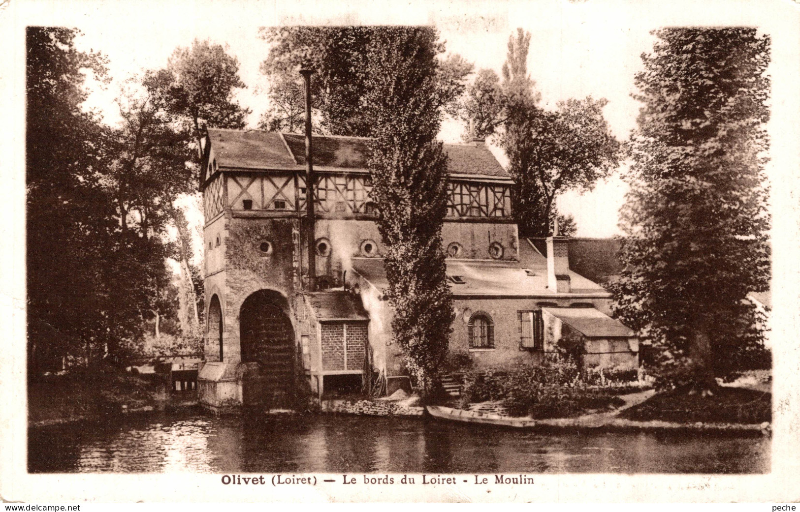 N°106903 -cpa Olivet -les Bords Du Loiret -le Moulin- - Molinos De Agua