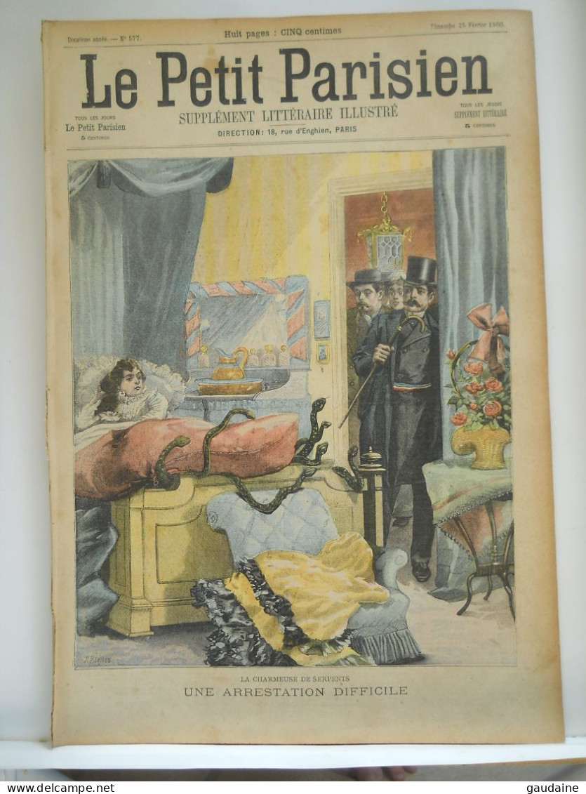 LE PETIT PARISIEN N°577 – 15 FEVRIER 1900 – CHARMEUSE DE SERPENTS - ZALEMMA NEARDY - BOERS - Le Petit Parisien