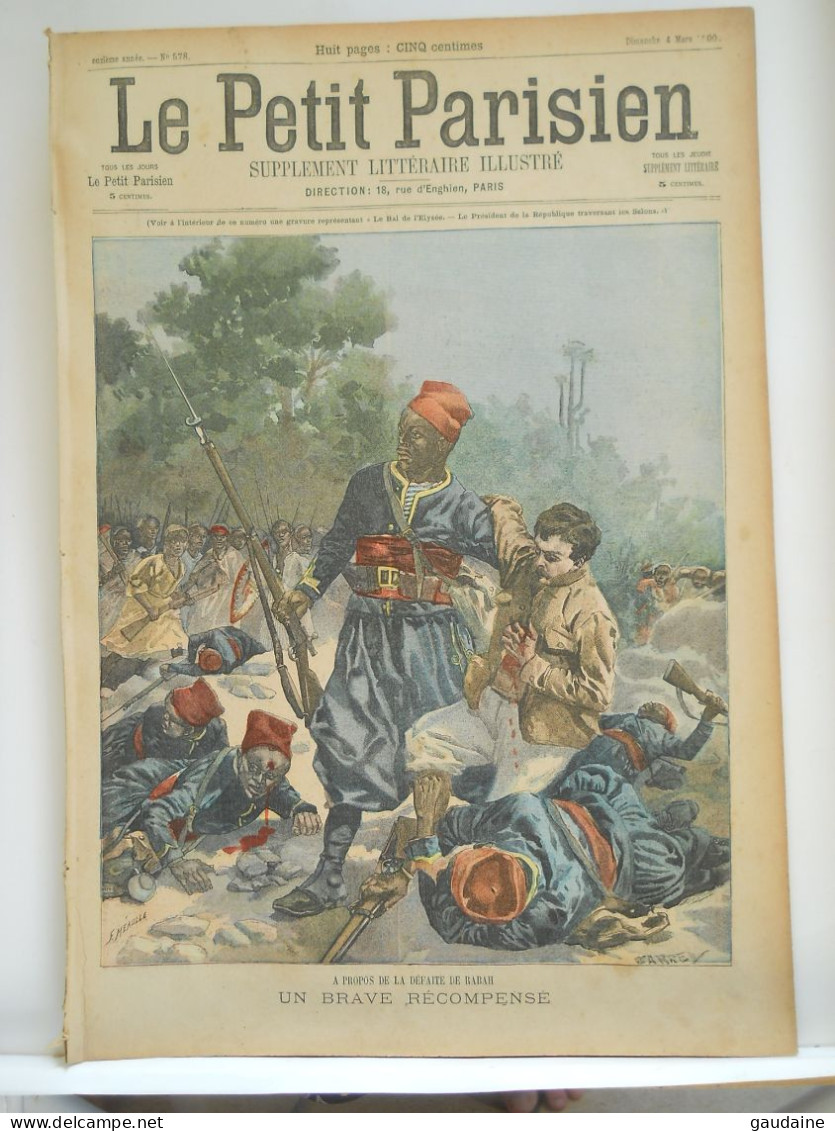 LE PETIT PARISIEN N°578 – 4 MARS 1900 – DEFAITE DE RABAH - GARDE SEMAPHORE - Le Petit Parisien