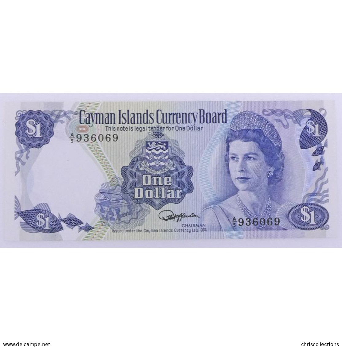 Iles Caïmans, 1 Dollar , Pick: 5d, A/5-936069, UNC - Iles Cayman