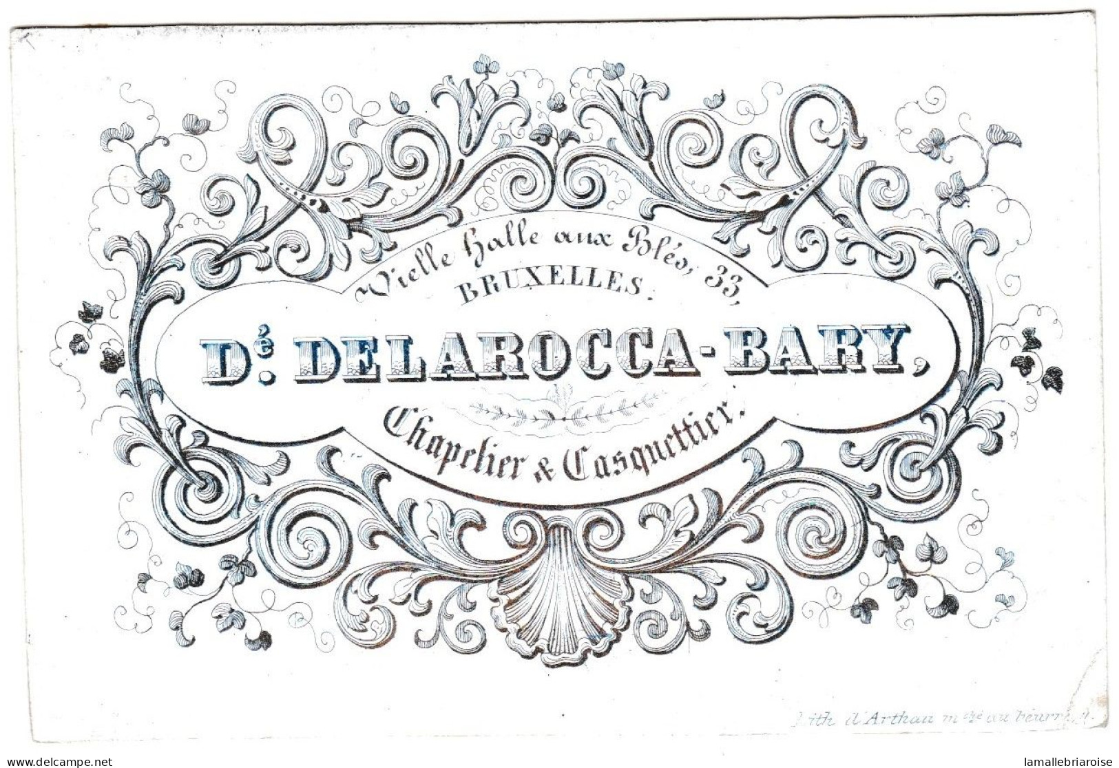 Belgique "Carte Porcelaine" Porseleinkaart, Hyp. Leclercq, Magasin D'étoffes De Laine, Coton, Bruxelles, Dim:105 X 70mm - Porzellan