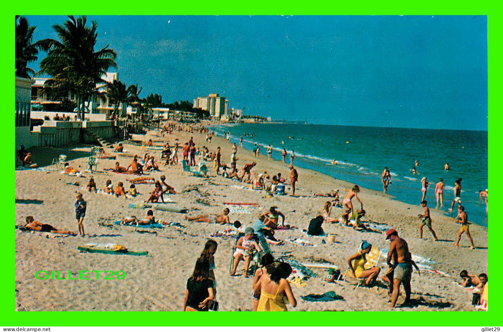 FORT LAUDERDALE, FL - GOLDEN SANDS - ANIMATED WITH PEOPLES - TRAVEL IN 1982 - - Fort Lauderdale