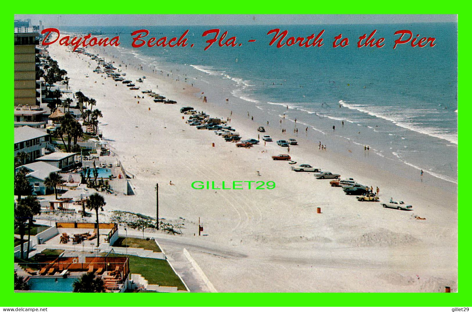 DAYTONA BEACH, FL - NORTH TO THE PIER - TRAVEL IN 1977 - - Daytona