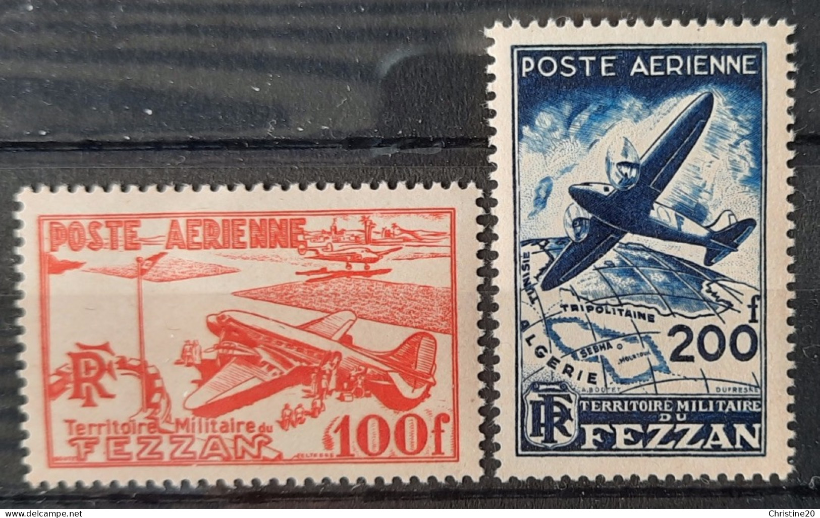 Fezzan 1948 PA4/5 **TB Cote 25€ - Unused Stamps