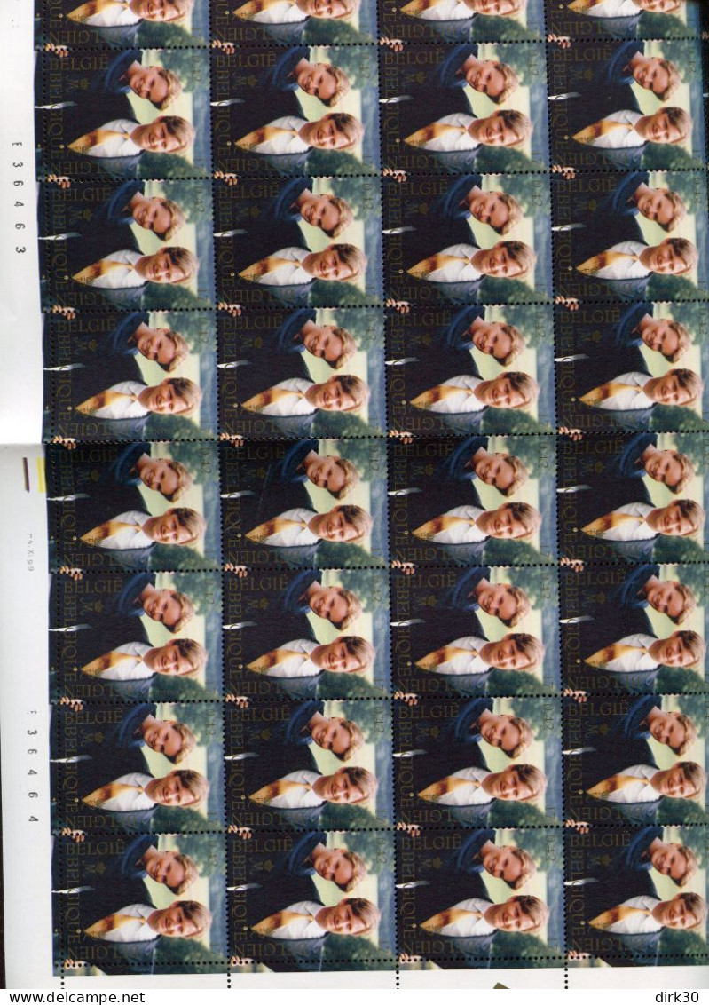 Belgie 1999 2856  Filip Mathilde Monarchie   FULL SHEET Of 40 MNH PLAATNUMMER Xx - 1991-2000