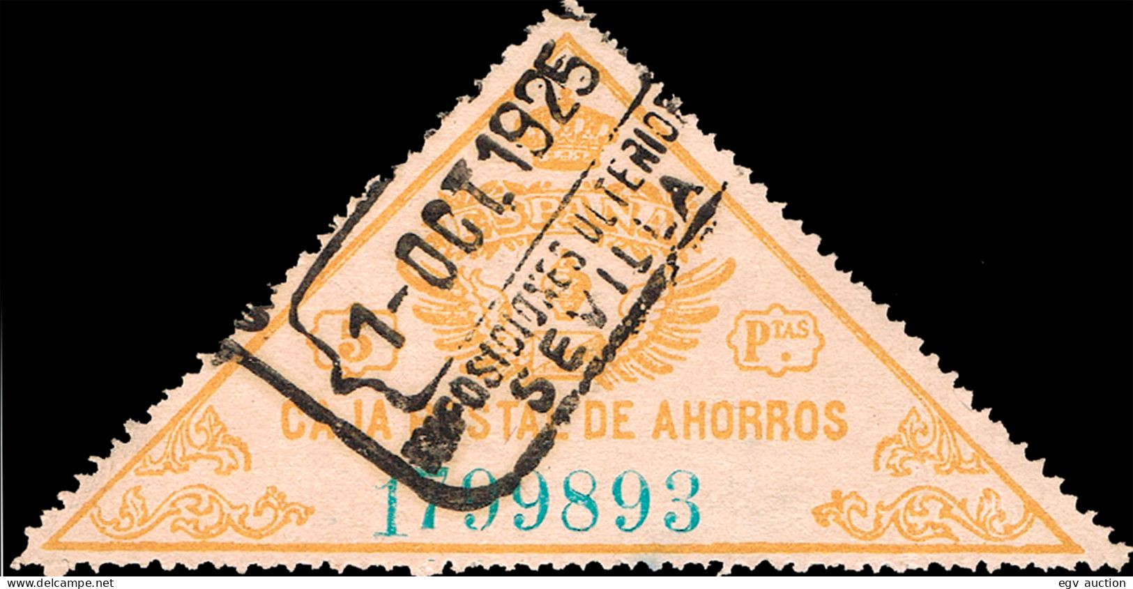 Sevilla - Caja Postal Ahorros - Gávez O 5 - Mat "Caja Postal De Ahorros - Sevilla Imposiciones Ulteriores" - Fiscal-postal
