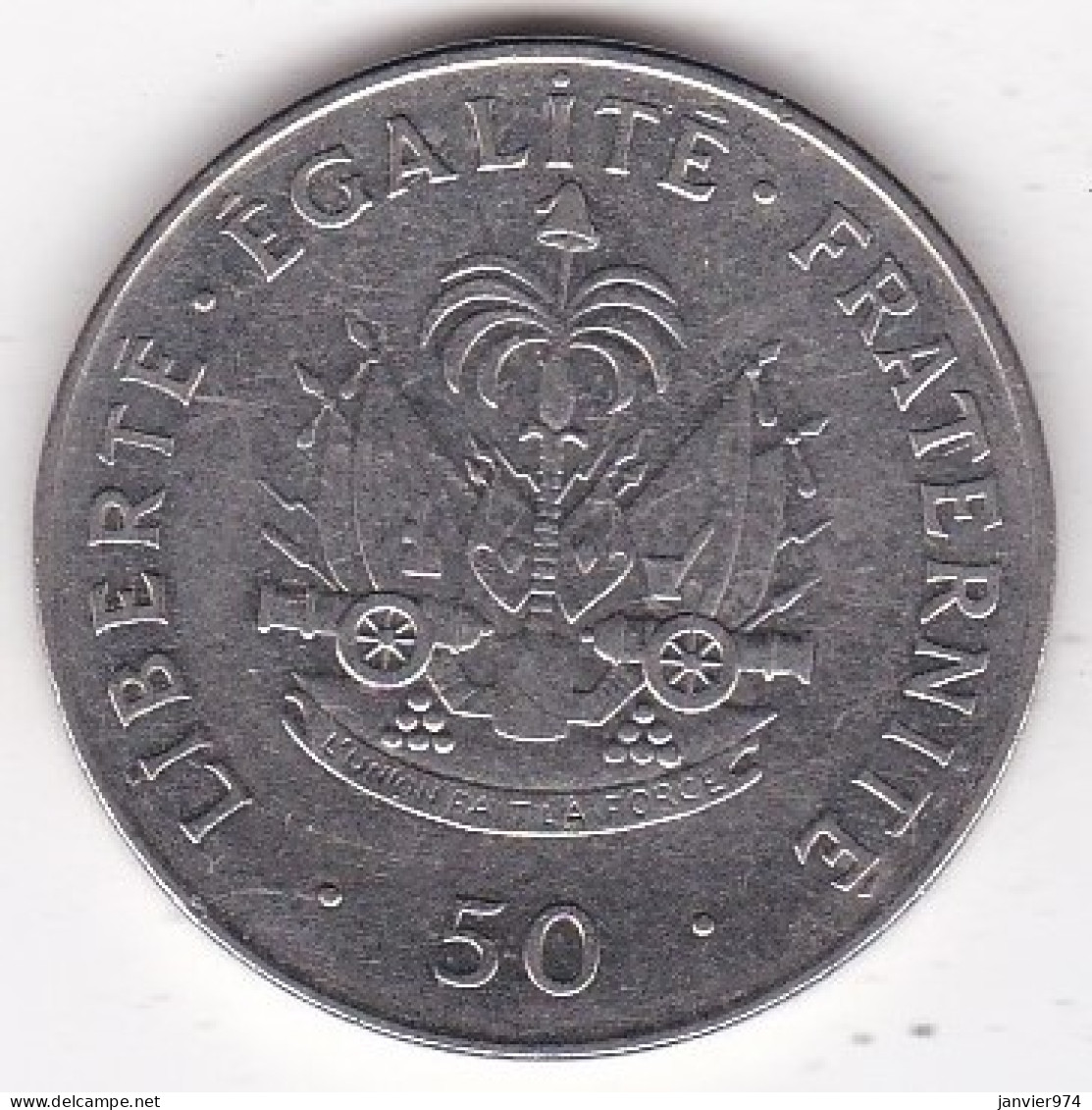 Haïti 50 Centimes 1995 , Charlemagne Péralt, En  Acier Nickel, KM# 153a - Haïti