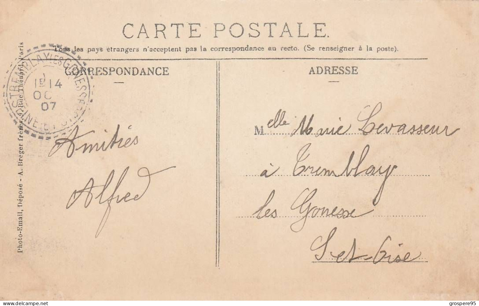 SAINT LEU PLACE DU MARCHE EDITION BATELIER 1907 PEU COURANTE - Saint Leu La Foret
