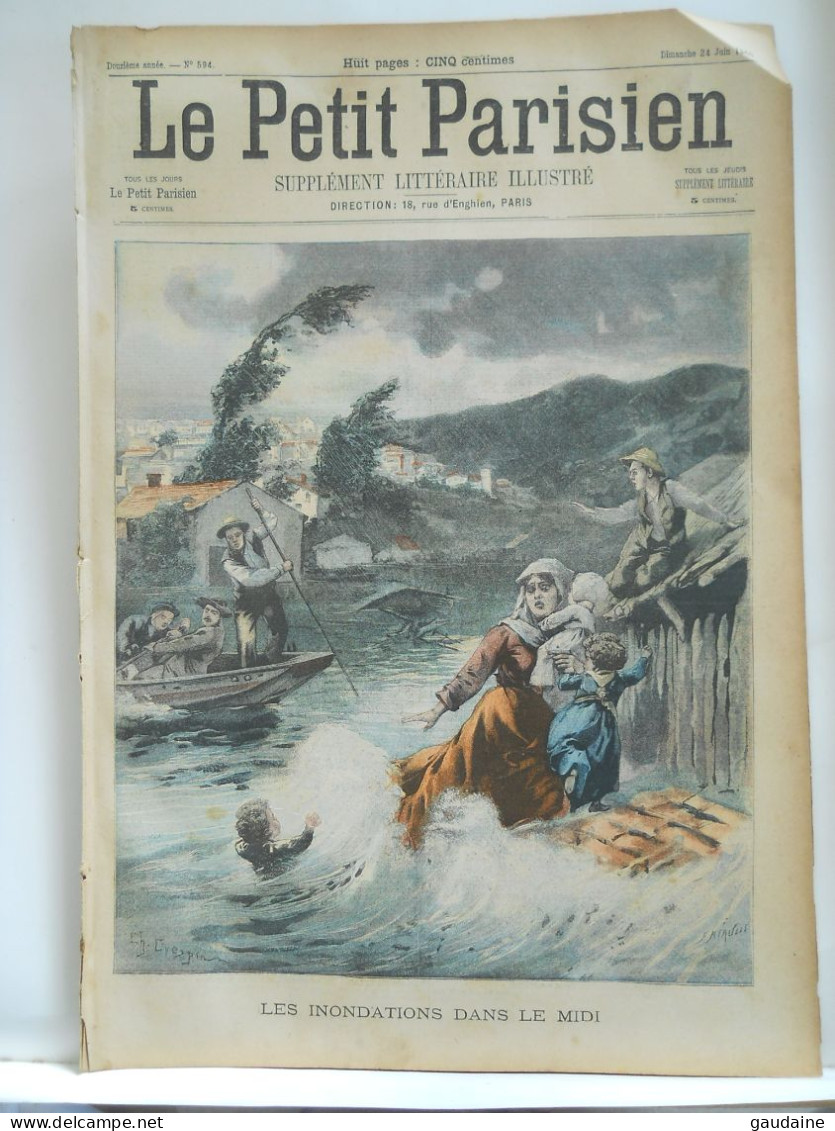 LE PETIT PARISIEN N°594 – 24 JUIN 1900 – INONDATION DANS LE MIDI - ACADEMIE FRANCAISE - Le Petit Parisien