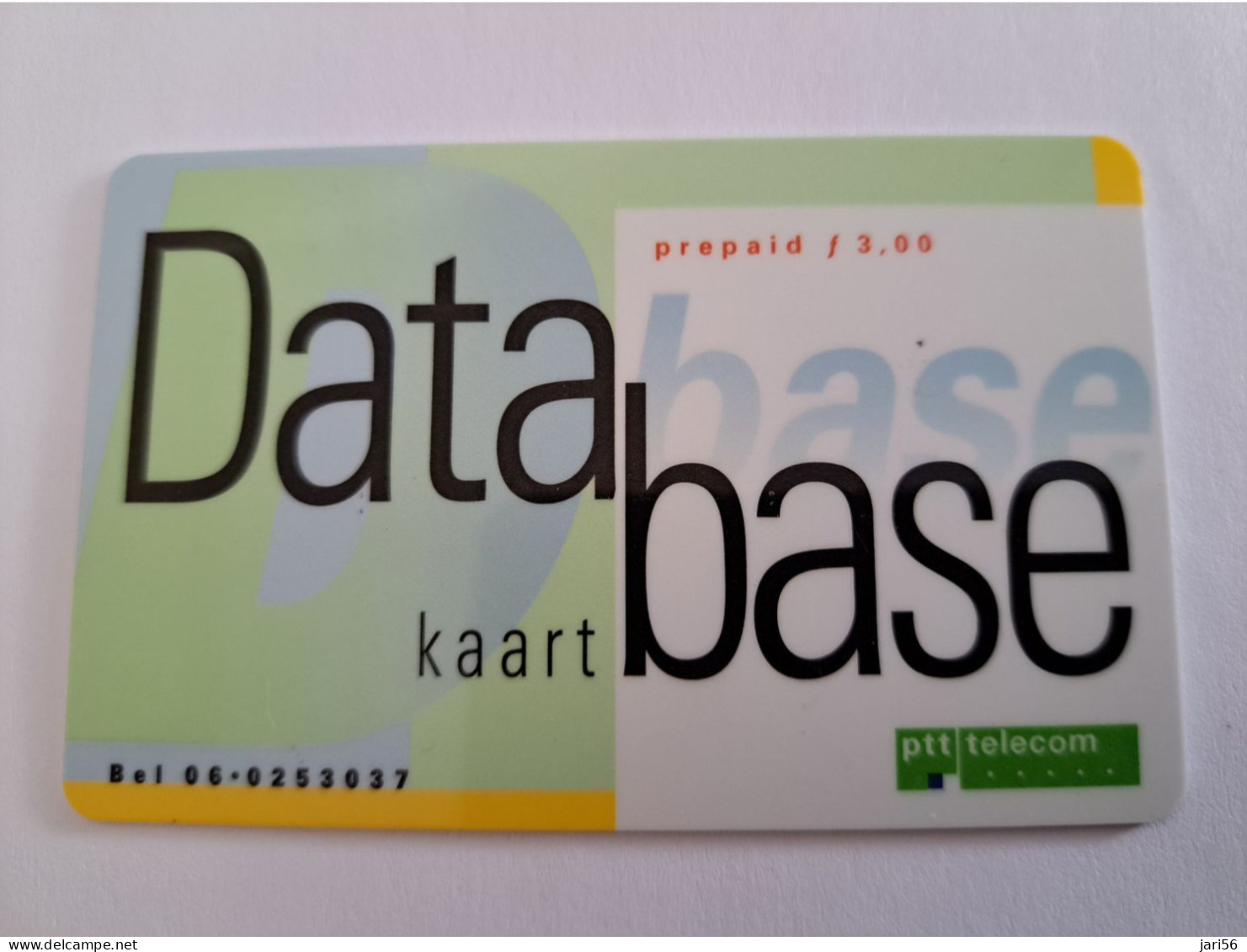 NETHERLANDS / PREPAID /HFL 3,-DATABASE KAART/ PTT TELECOM/ DIFFICULT   /    - USED CARD  ** 13929** - Pubbliche