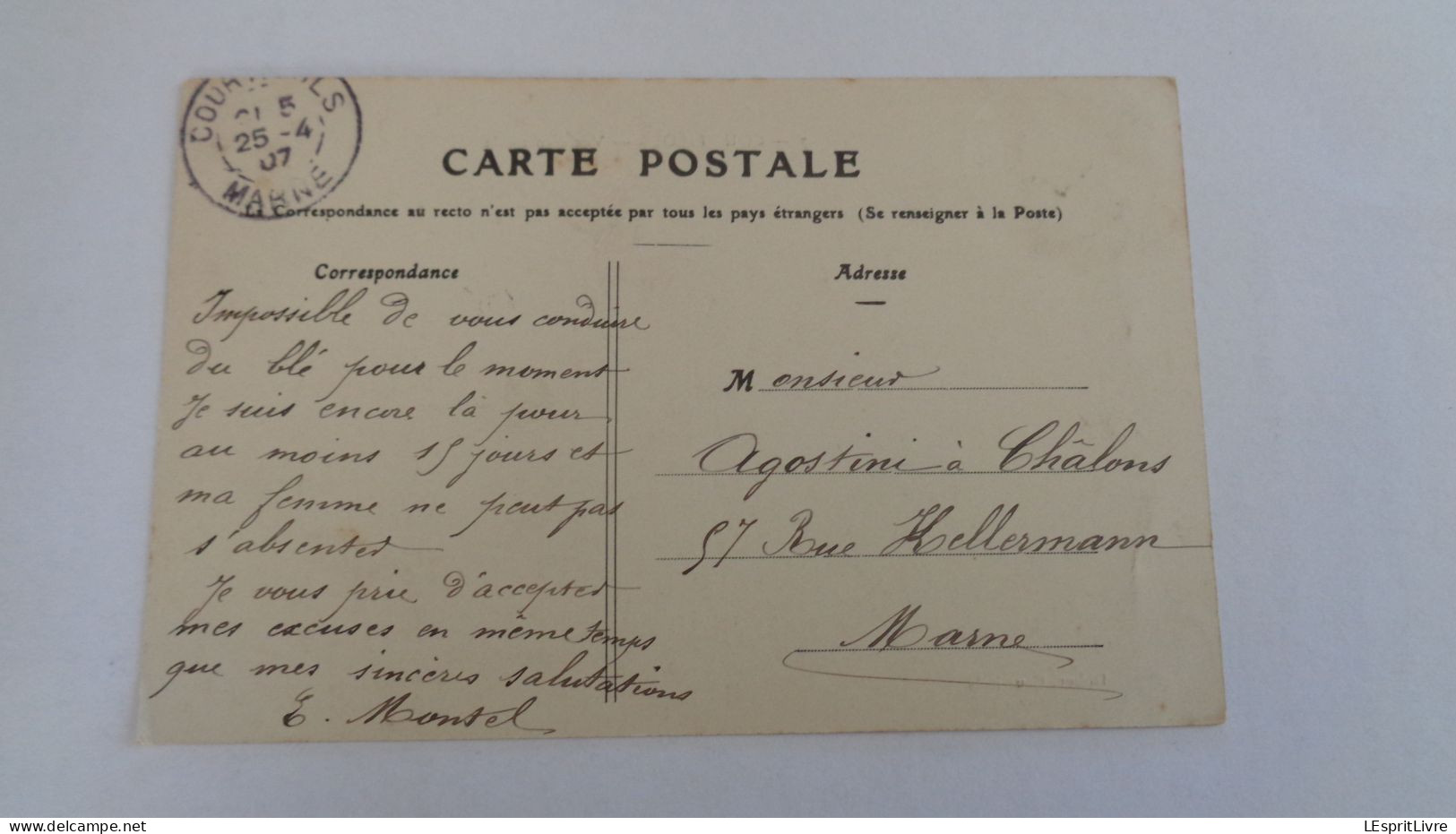 CORTISOLS Vue D'Ensemble Animée Marne 51 France Carte Postale Postcard CPA - Courtisols