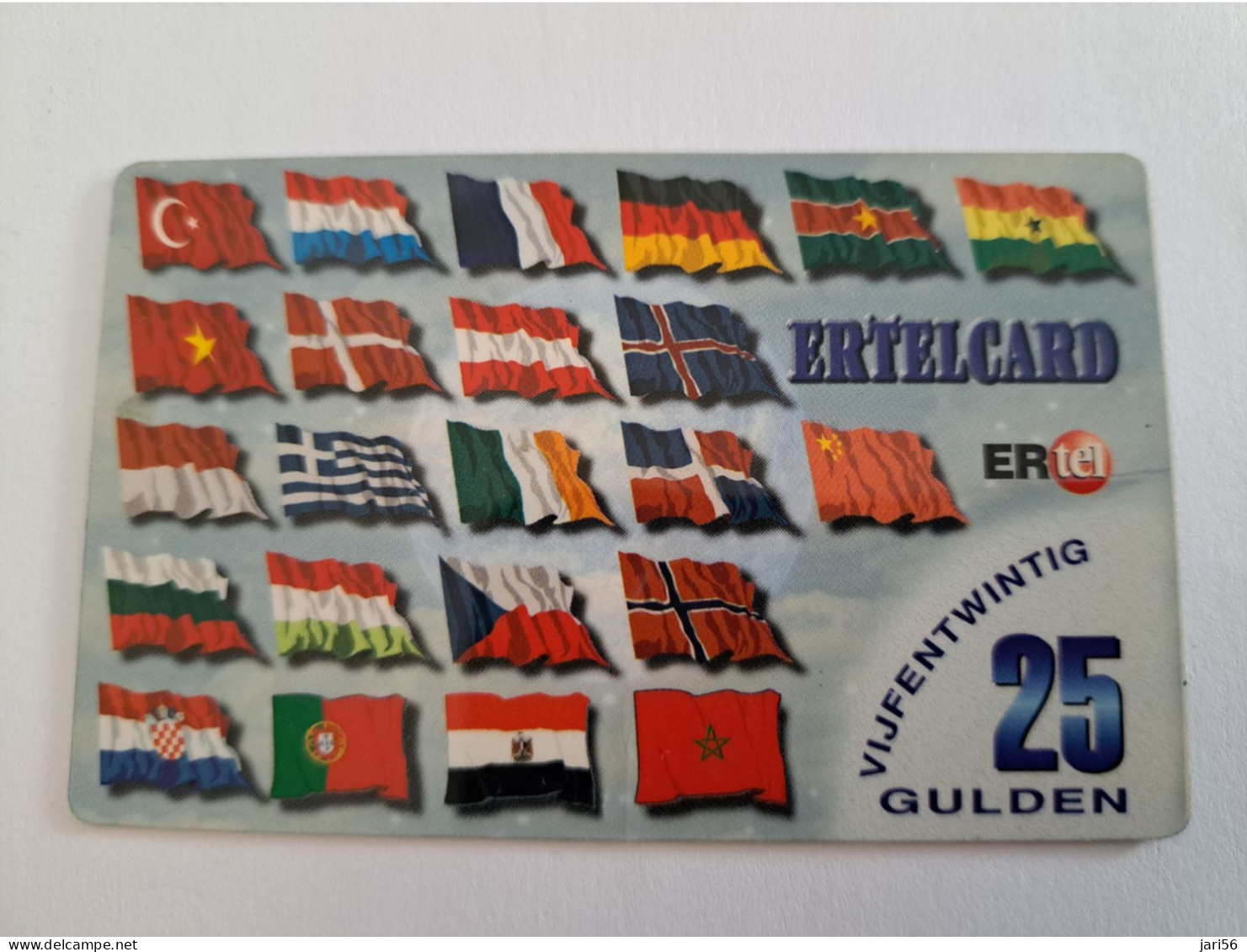 NETHERLANDS/ PREPAID/  HFL 25,- /FLAGS OF THE DIFFERENT COUNTRYS/   - USED CARD  ** 13938** - [3] Handy-, Prepaid- U. Aufladkarten