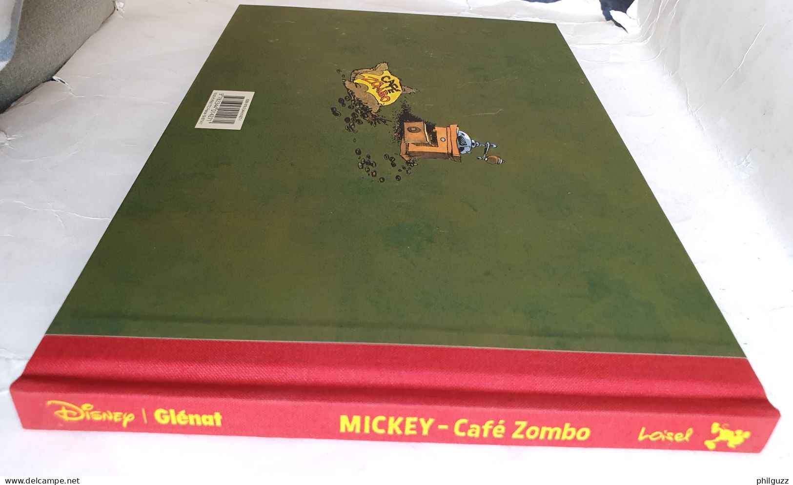 Dédicace TAMPON Réhaussé De LOISEL Sur BD CAFE ZOMBO MICKEY MOUSE Disney 2015 Bande Dessinée - Dedicados