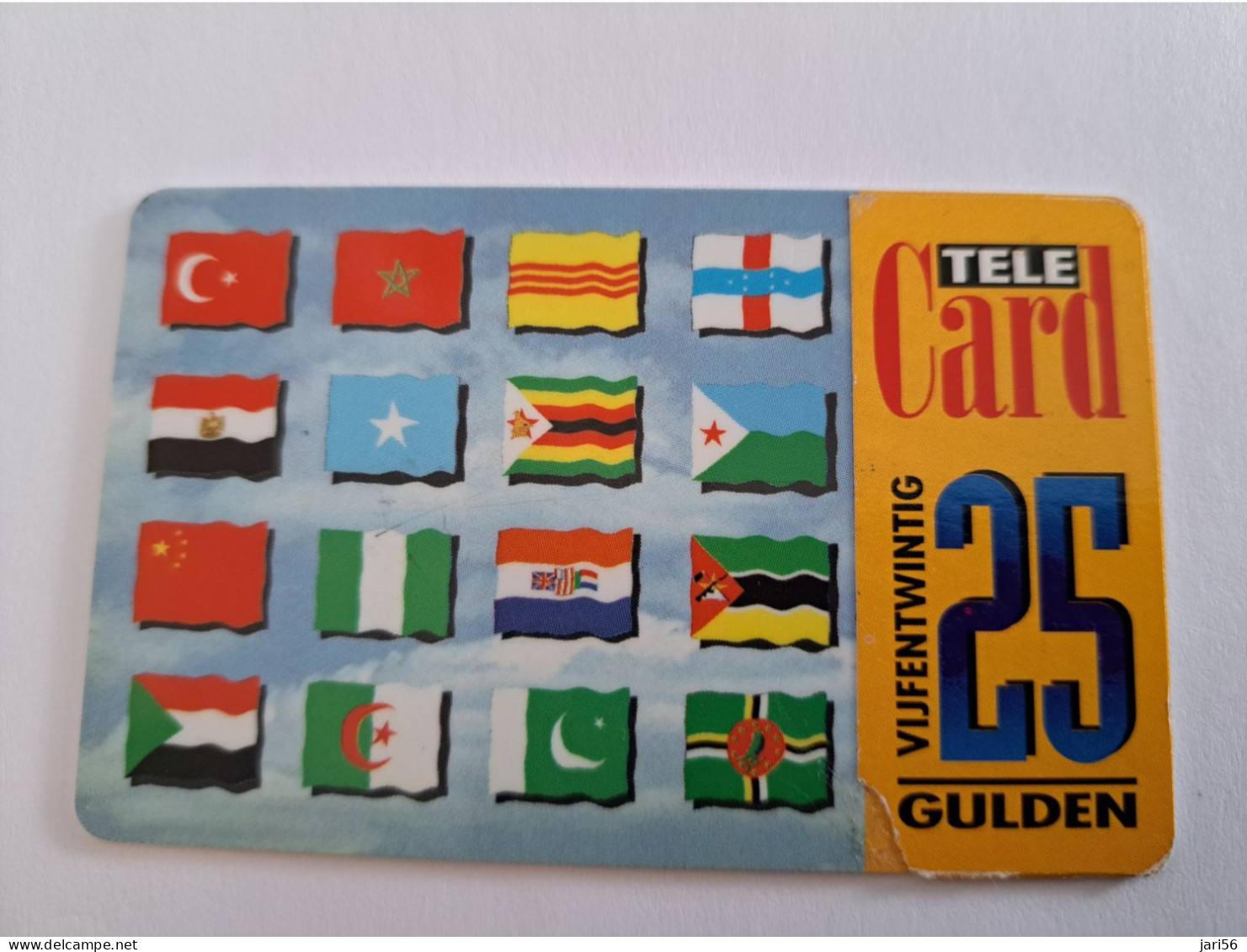 NETHERLANDS/ PREPAID/  HFL 25,- ,- /FLAGS OF THE DIFFERENT COUNTRYS/   - USED CARD  ** 13941** - Cartes GSM, Prépayées Et Recharges