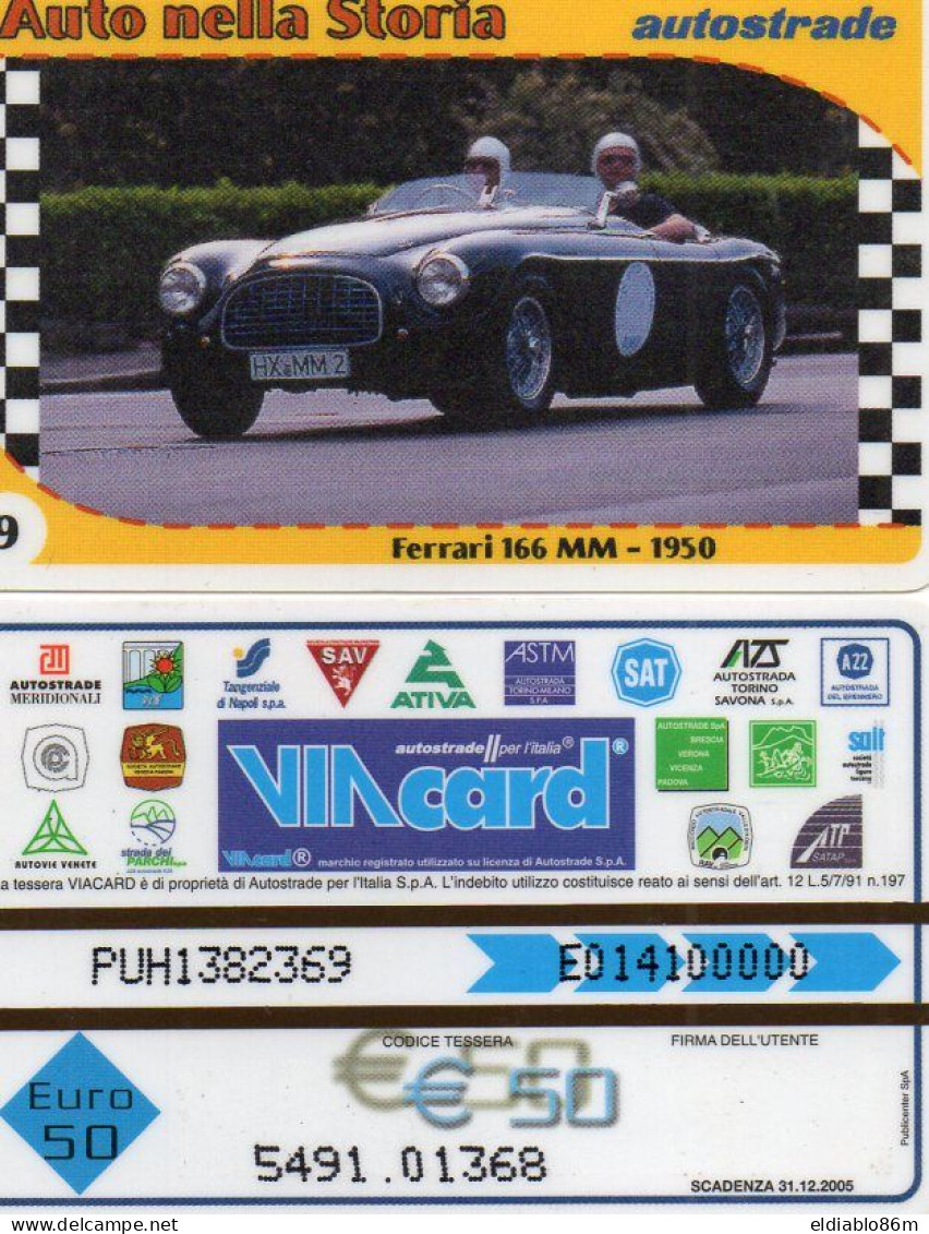 ITALY - VIACARD (HIGHWAY CARD) - CAR - FERRARI 166 MM (1950) - Andere & Zonder Classificatie