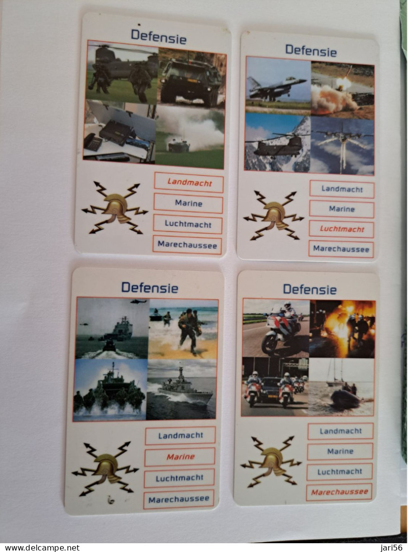NETHERLANDS/ PREPAID/  HFL 25,- 4 CARDS/PIGEON  / WELFARE/ MILITAIRE CARDS/QUARTED / COMPLETE   - USED CARD  ** 13944** - [3] Sim Cards, Prepaid & Refills