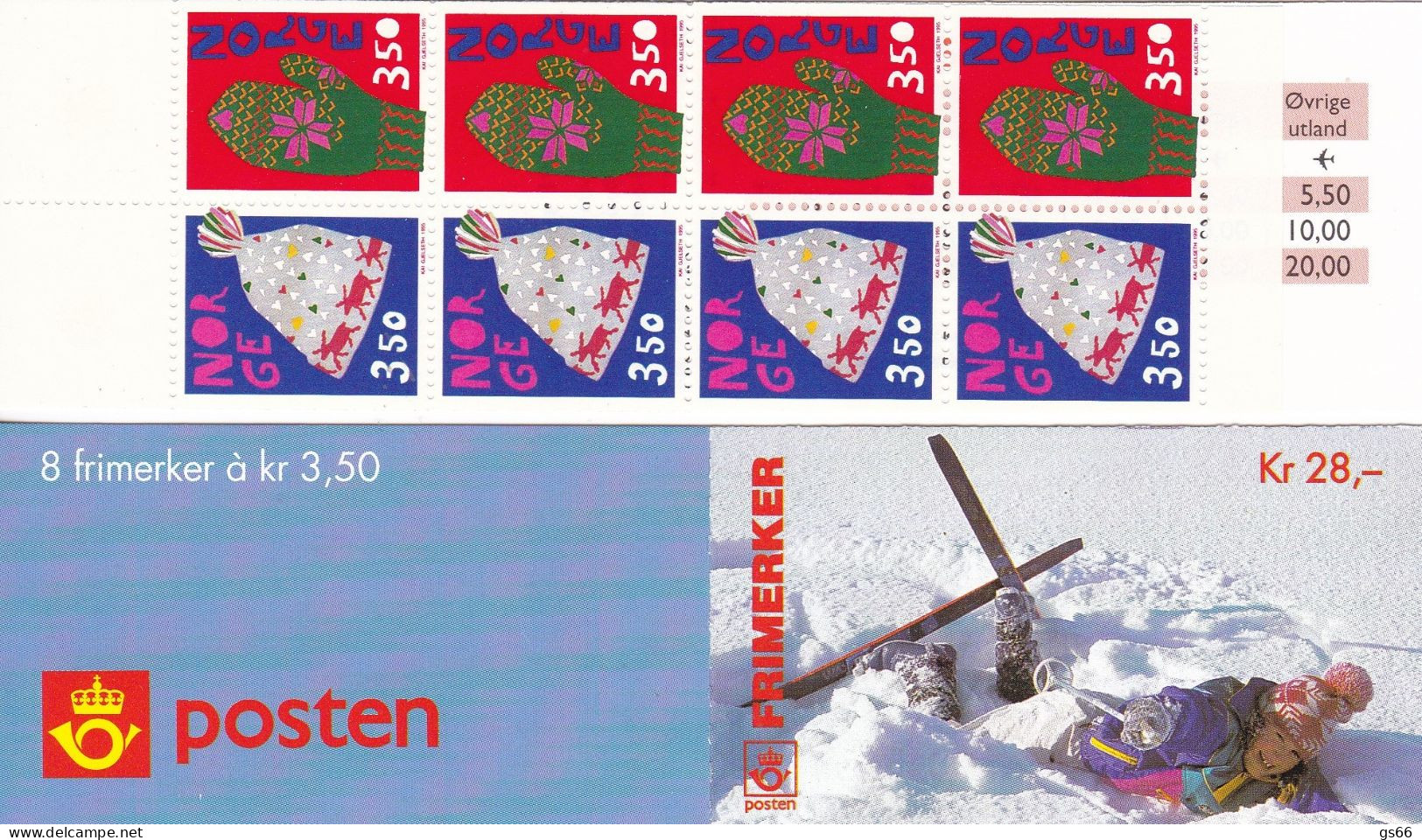 Norge, 1995, 1200/01 Booklet 26, MNH **, Weihnachten. - Booklets