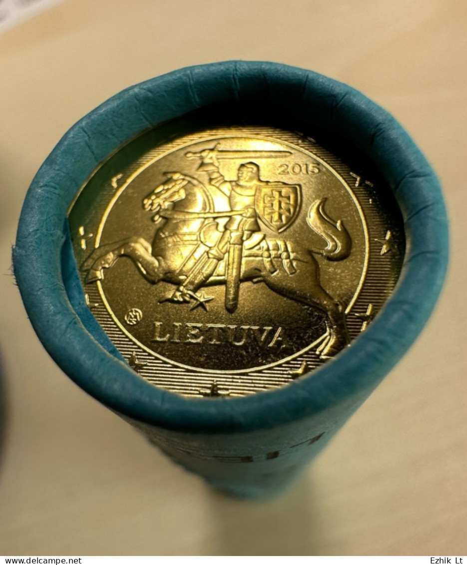 Lithuania 2015 10 Cent UNC Mint Coin Roll. 40 Coins X 10 Cent. KM# 208 - Rollen