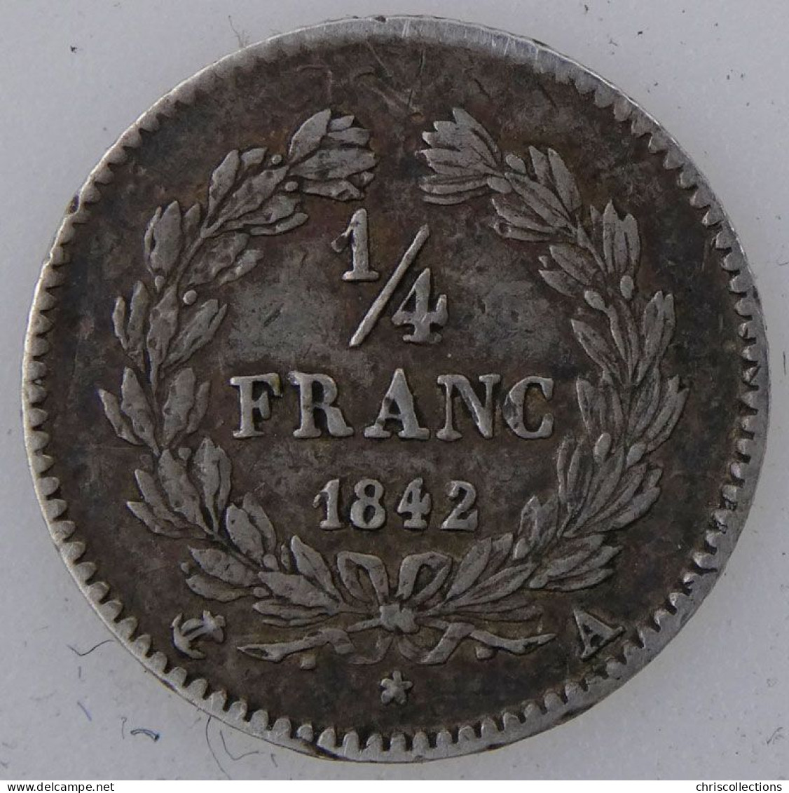 FRANCE - LOUIS PHILIPPE I - 1/4 Franc 1842A - TB+/TTB -- Gad. : 355 - 1/4 Franc