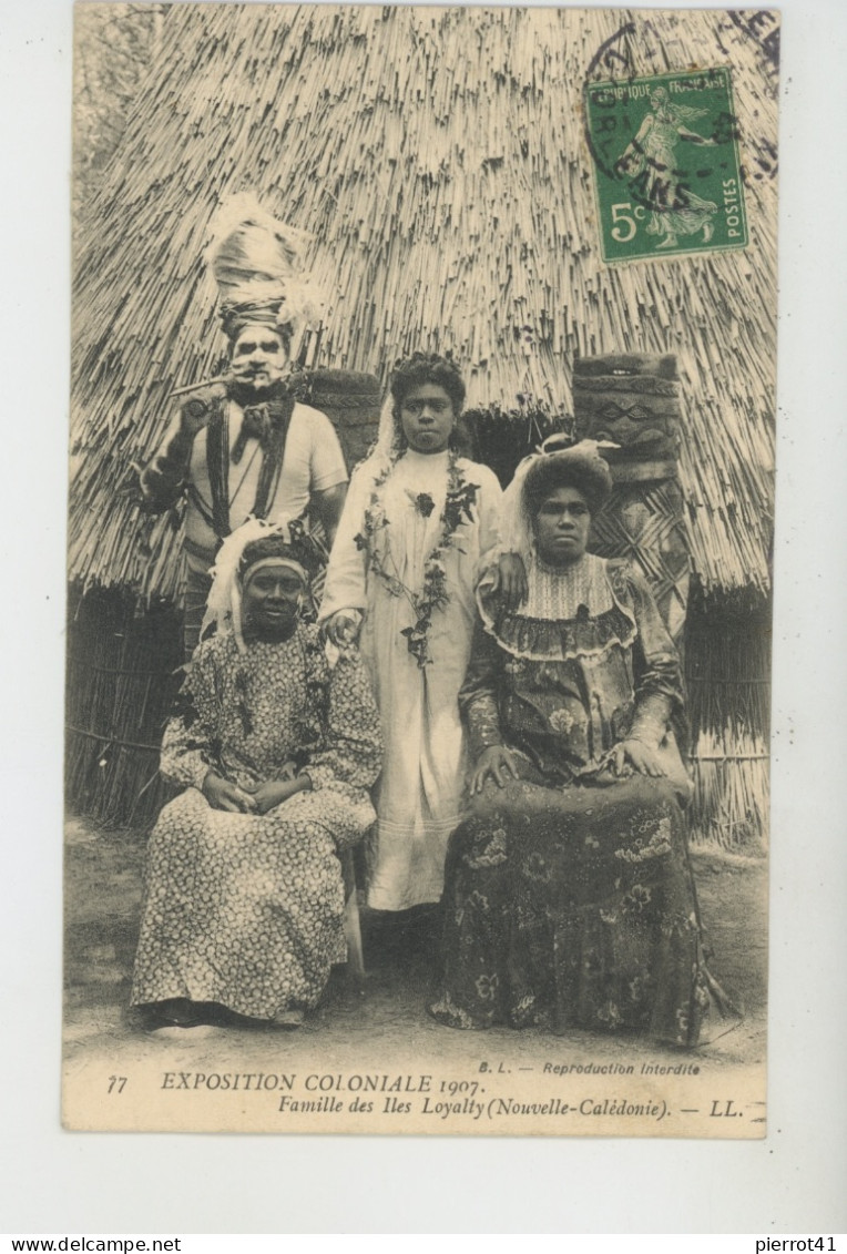 ETHNIQUES ET CULTURES - OCÉANIE - NOUVELLE CALEDONIE - EXPOSITION COLONIALE 1907 - Famille Des Loyalty - Ozeanien