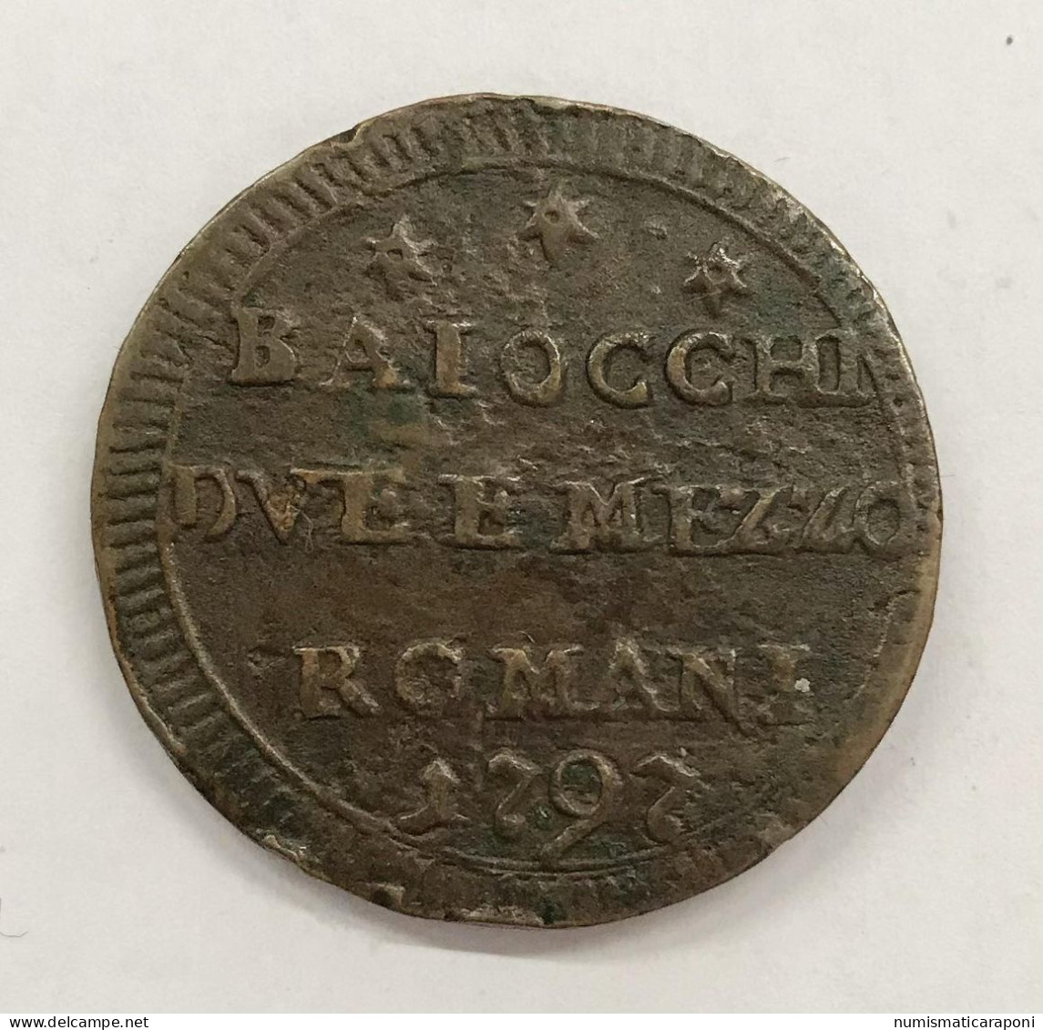 ROMA Pio VI 1775-1799 Sanpietrino 1797gr. 11,94 Q.bb E.963 - Emilie