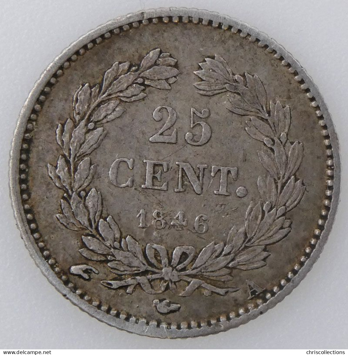 FRANCE - LOUIS PHILIPPE I - 25 Centimes 1846A - TB+/TTB Rayures -- Gad. : 357 - 25 Centimes