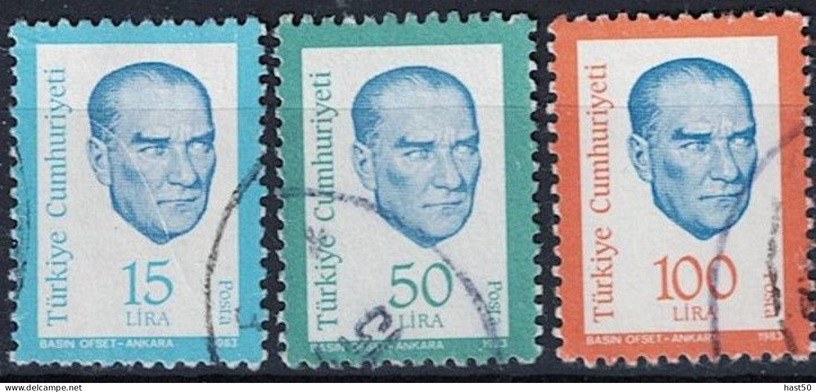 Türkei Turkey Turquie - Atatürk (MiNr: 2648/50) 1983 - Gest. Used Obl - Gebraucht