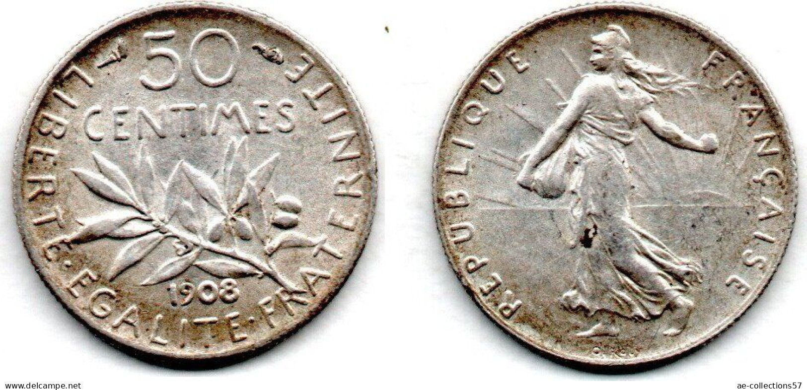 MA 23574 / 50 Centimes 1908 TTB+ - 50 Centimes