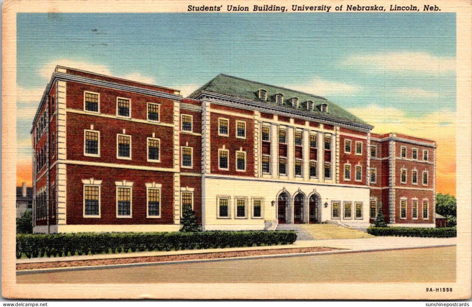 Nebraska Lincoln Students' Union Building University Of Nebraska 1942 Curteich - Lincoln