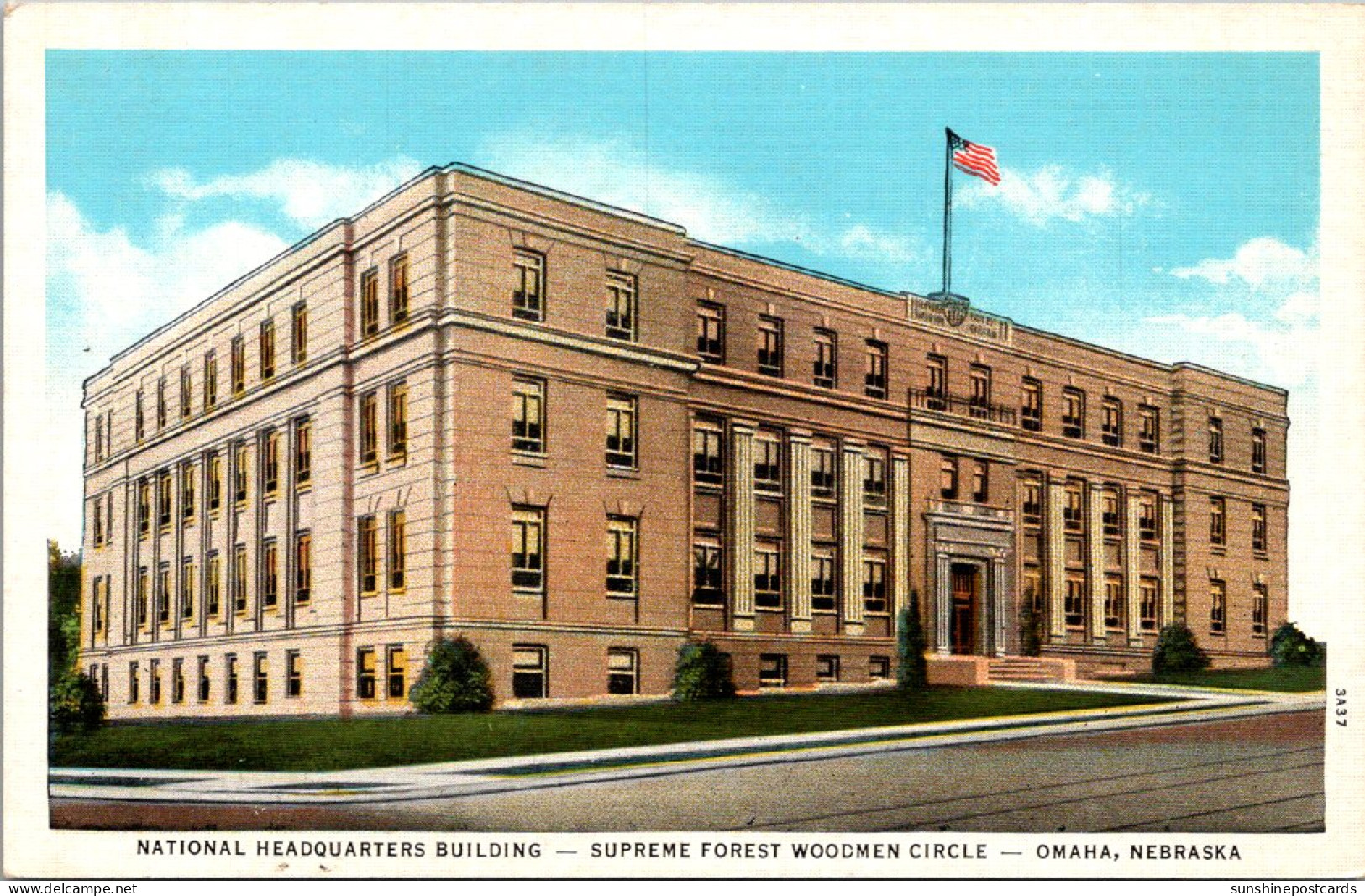 Nebraska Omaha National Headquarters Building Supreme Forest Woodmen Circle Curteich - Omaha