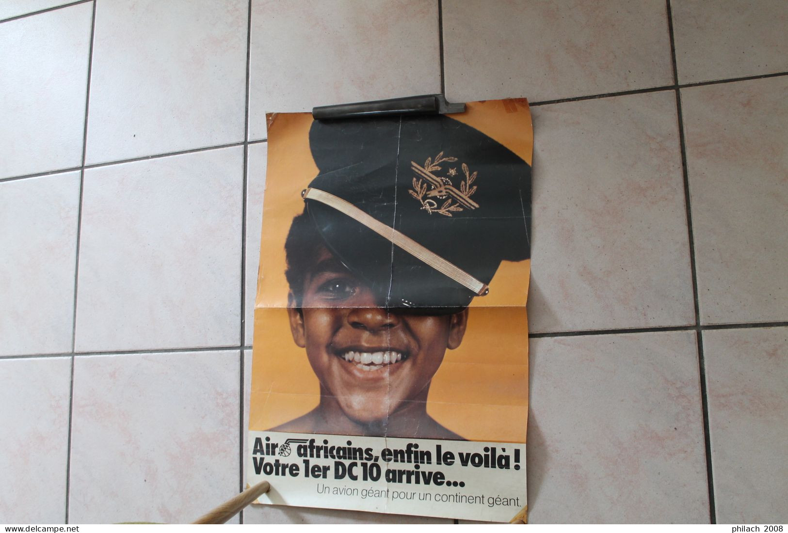 Affiche Air Afrique Début Des Années 70 DC10 - Posters