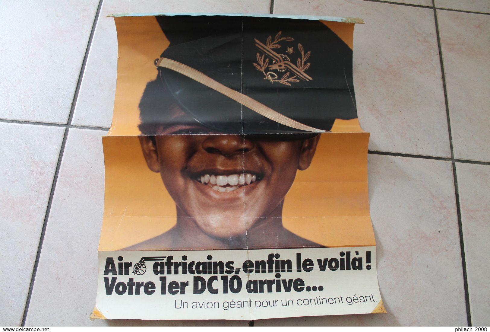 Affiche Air Afrique début des années 70 DC10