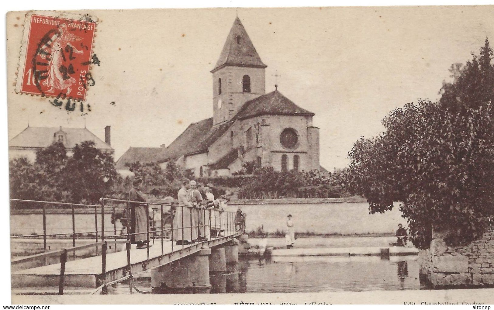 Mirebeau Sur Bèze : L'église (Editeurs Chambelland-Cordier - Simi Bromure A. Breger Frères, Paris) - Mirebeau