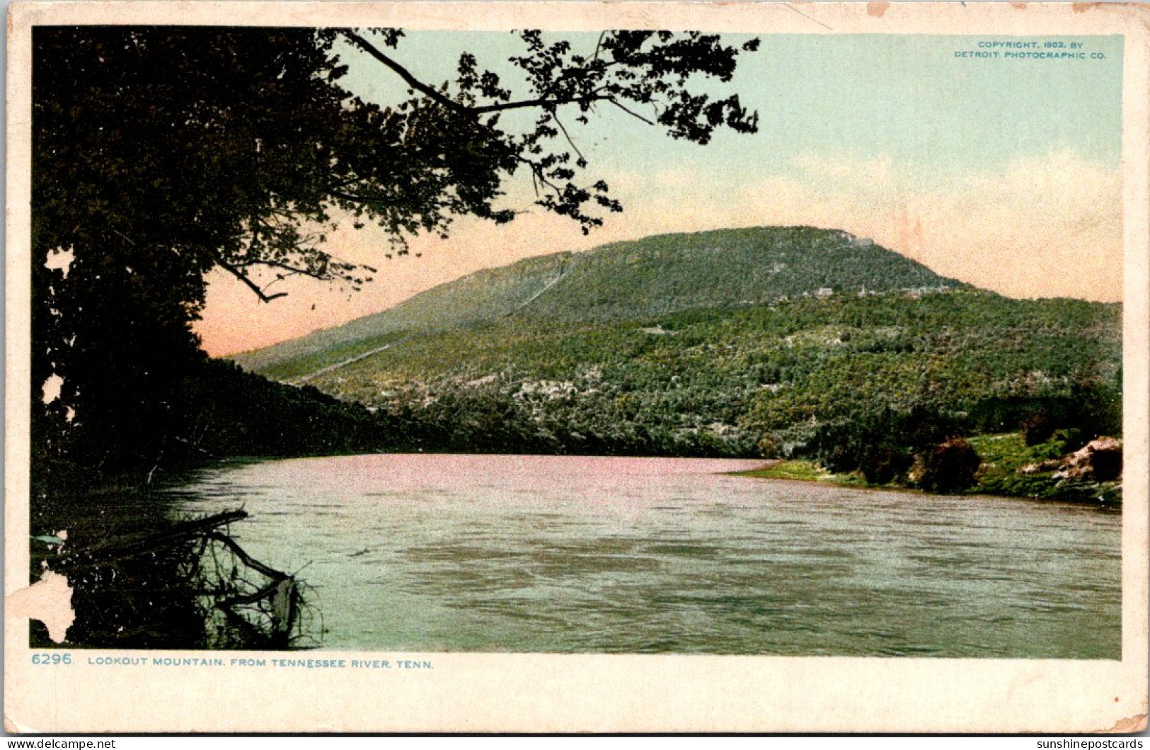 Tennessee Chattanooga Lookout Mountain From Tennessee River Detroit Publishing - Chattanooga