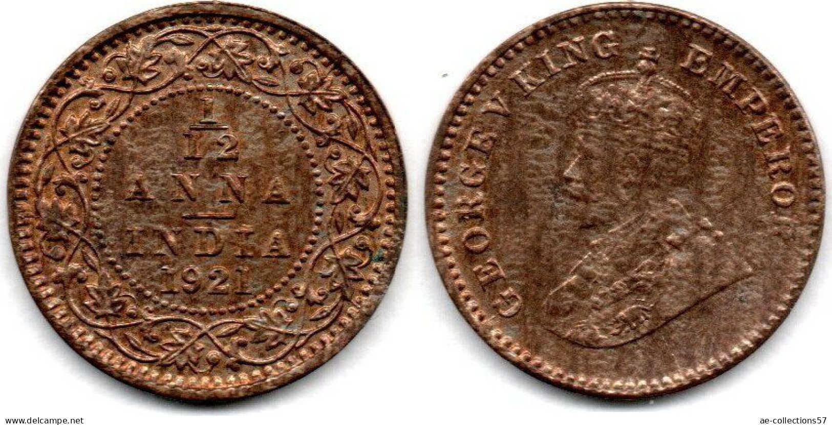 MA 23618 / British India 1/12 Anna 1921 TTB+ - Kolonies