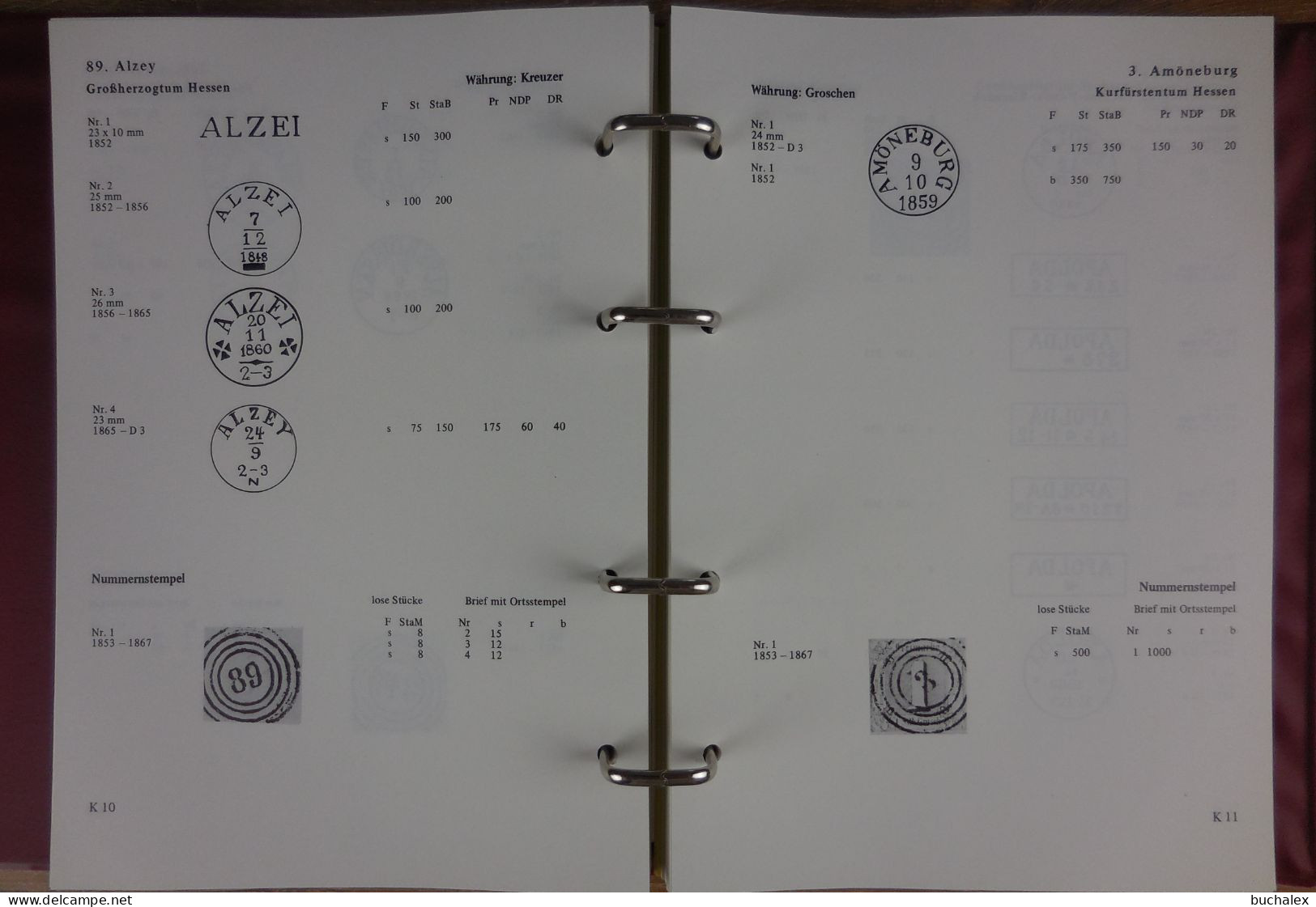 Thurn und Taxis Stempelhandbuch. Die Thurn und Taxisschen Poststempel auf und neben der Briefmarke. 3 Bände komplett.