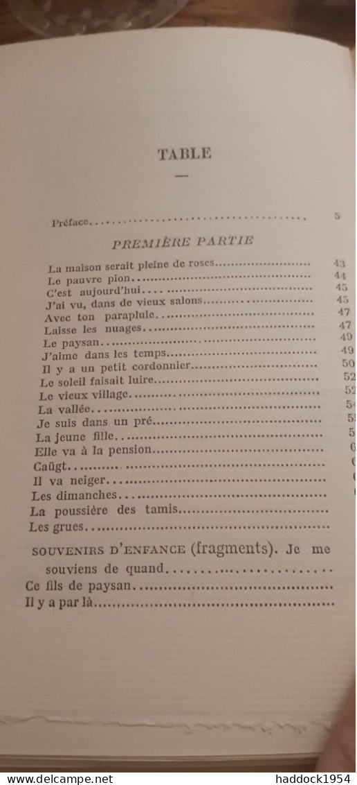 Choix De Poèmes FRANCIS JAMMES Mercure De France 1922 - Auteurs Français