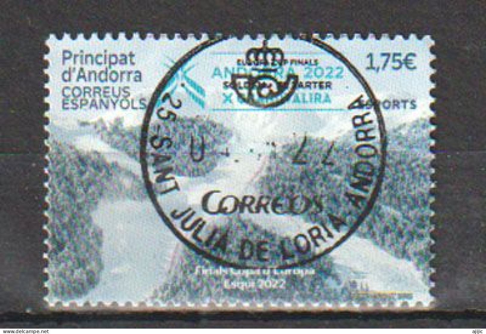 Final De La Copa De Europa De Esquí Grandvalira 2022 /  Sello Usado, 1ra Calidad. Facial Alto - Used Stamps