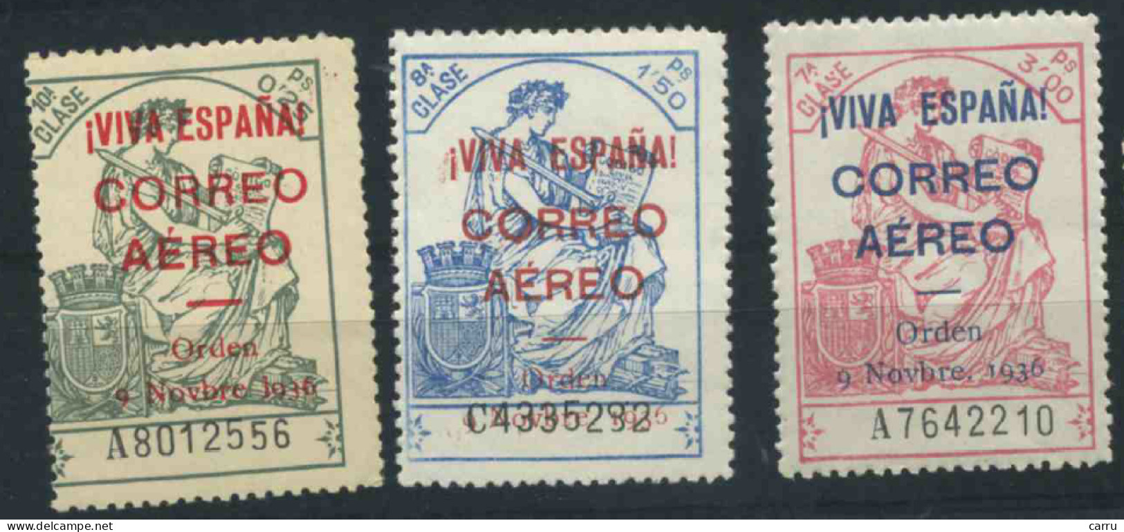 España - Emisiones Locales Patrióticas -Burgos 1937- Sellos Fiscales Habilitados - Other & Unclassified