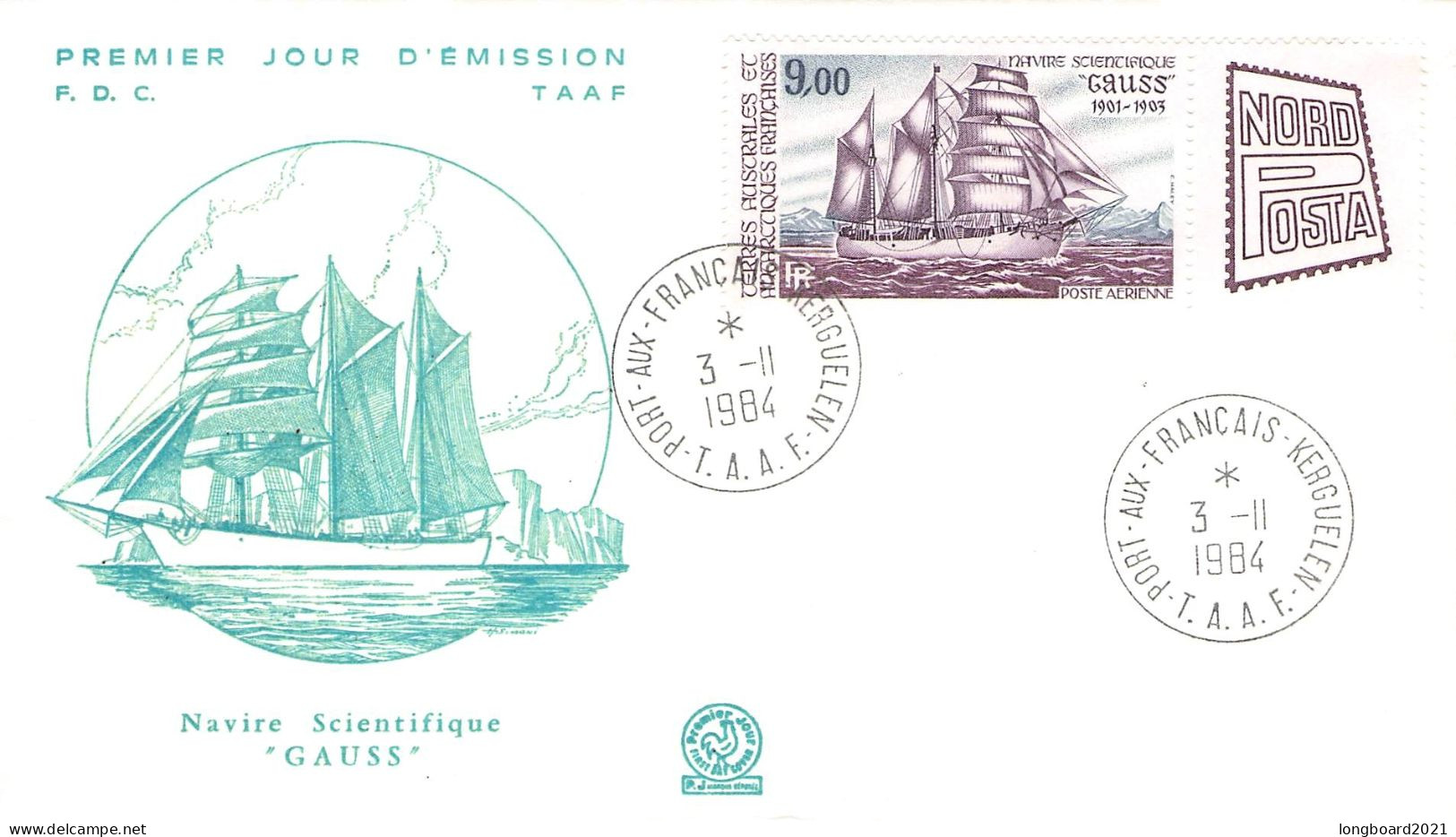 TAAF - FDC 1984 PORT-AUX-FRANCAIS Mi 195  / *488 - FDC