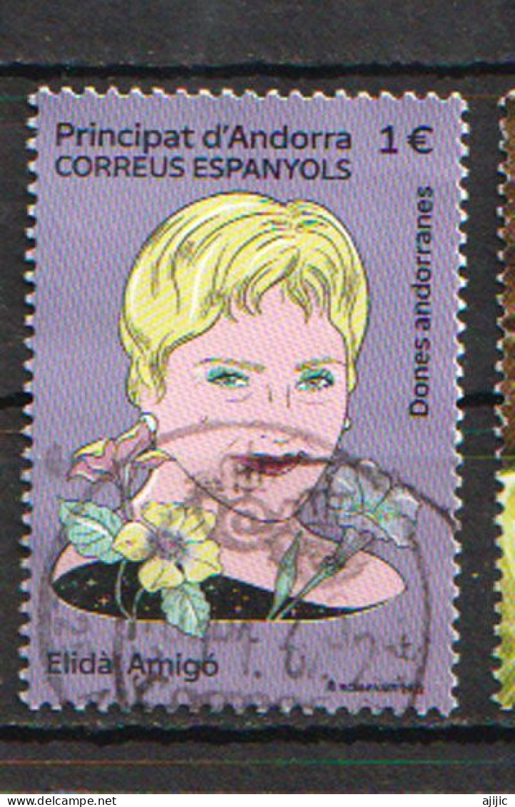 ANDORRA.ESP. Elidà Amigó I Montanya. Leader In The Andorran Feminist Movement.Oblitéré.1 ère Qualité.2022 - Used Stamps