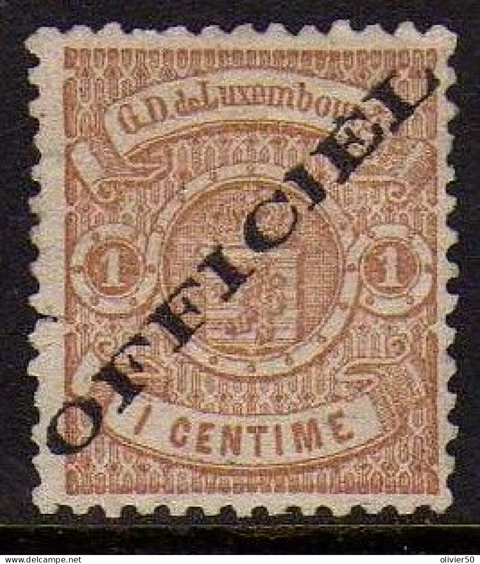 Luxembourg (1875-81) -  1 C. Armoiries Surcharge - Officiel -  Neuf Sans Gomme - Une Fente - Service