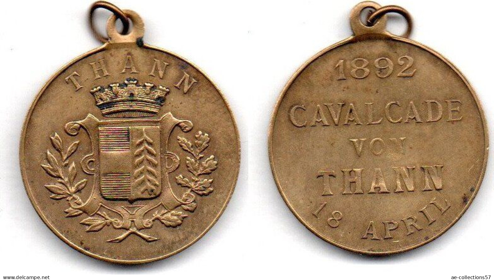 MA 23640 /  Thann Médaille 18 Avril 1892 Cavalcade TTB+ - Otros & Sin Clasificación