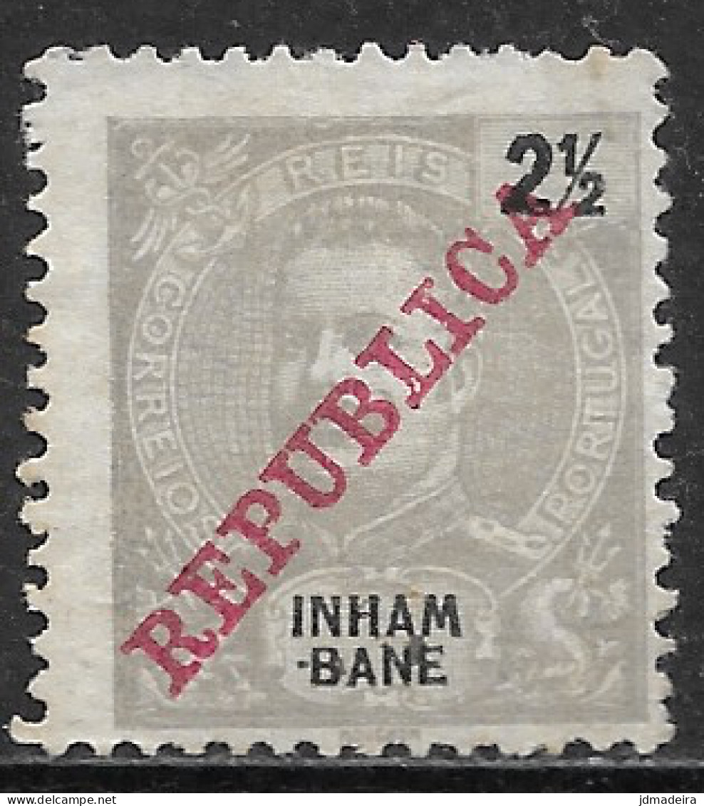 Inhambane – 1911 King Carlos Overprinted REPUBLICA 2 1/2 Réis Mint Stamp - Inhambane